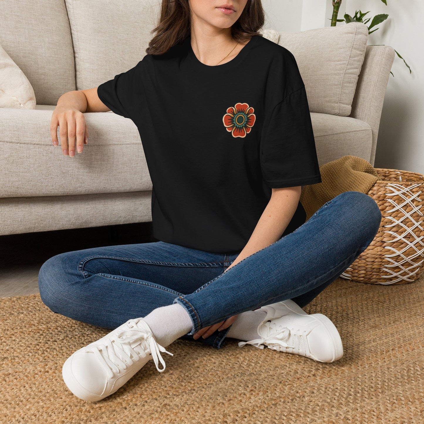 Vintage Snake & Floral Tattoo T-Shirt