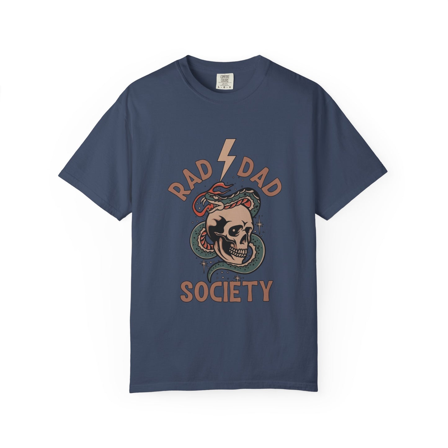 Rad Dad Society T-Shirt — Retro Skull & Snake Graphic Tee for Fathers