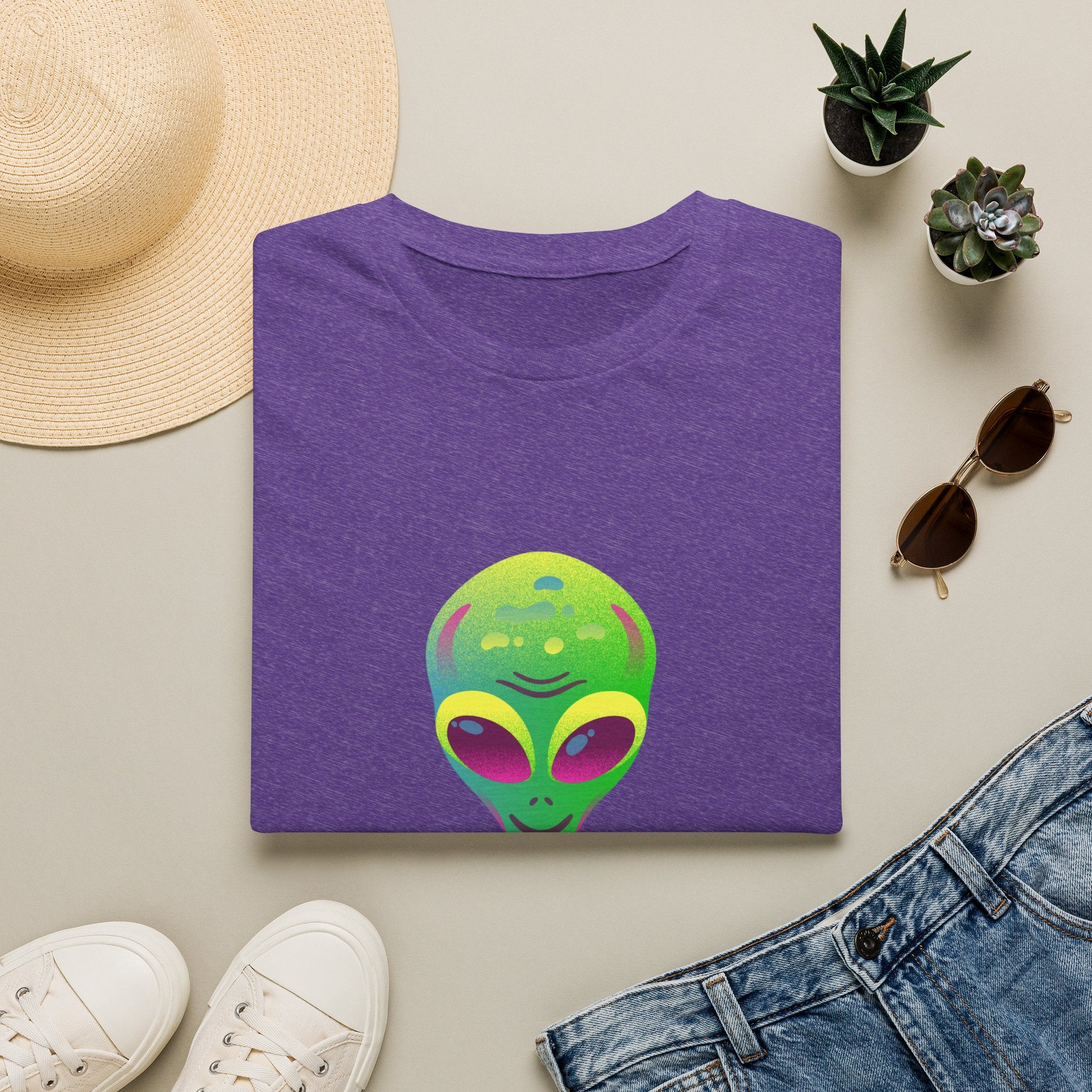 Alien "Be Different" T-Shirt — Colorful Retro UFO Graphic Tee