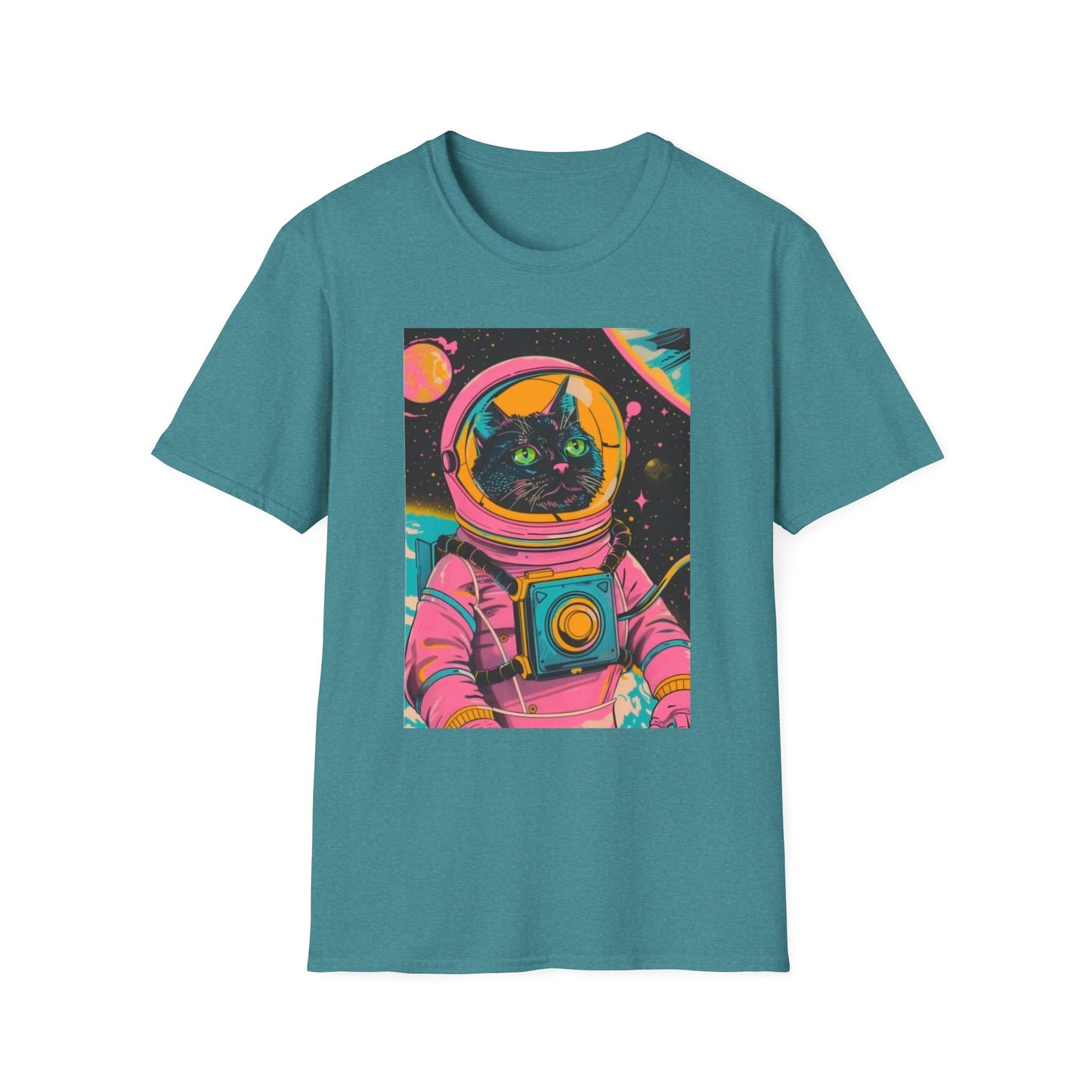 Retro Astronaut Cat T-Shirt