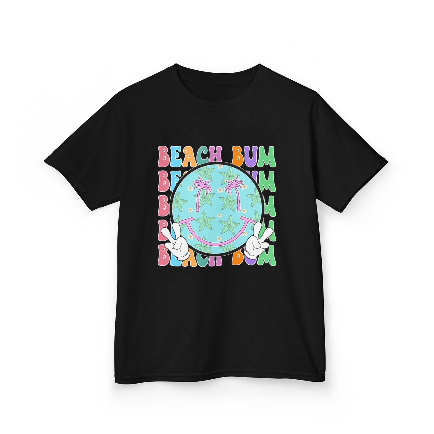 Kids T-Shirt – "Beach Bum" Retro Smiley Tee