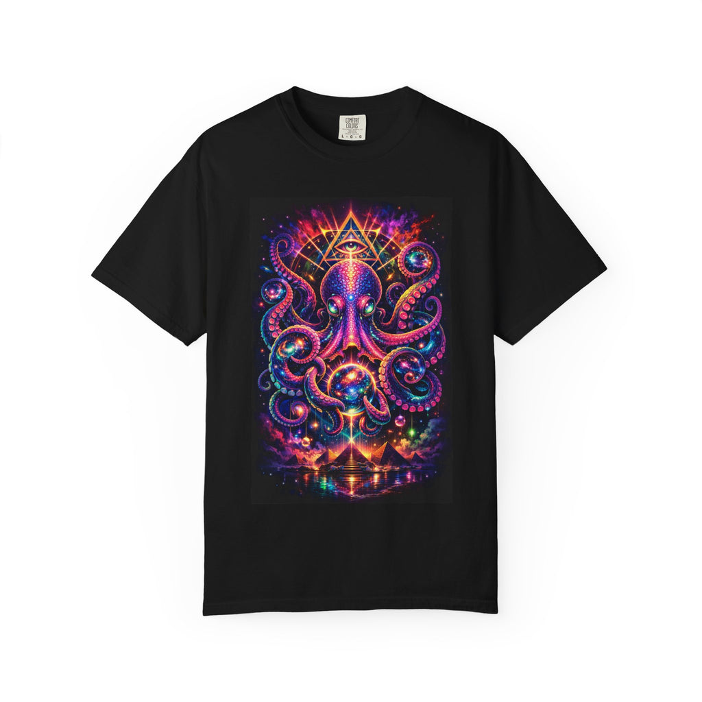 T-Shirt — Vibrant Psychedelic Octopus Art Tee