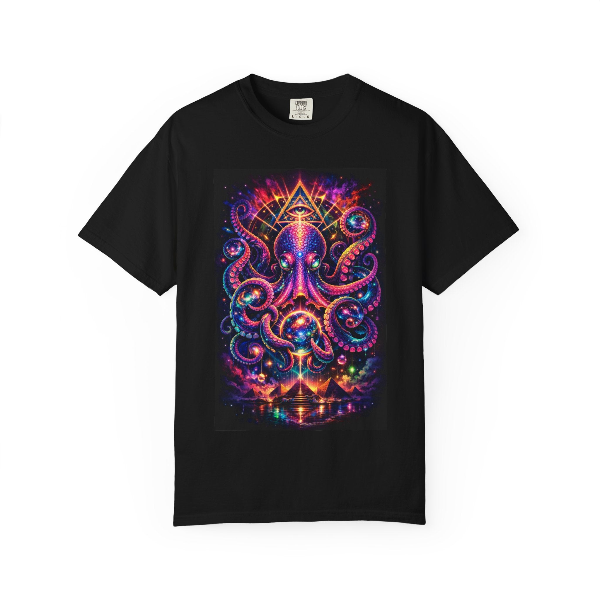 T-Shirt — Vibrant Psychedelic Octopus Art Tee