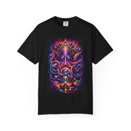 T-Shirt — Vibrant Psychedelic Octopus Art Tee