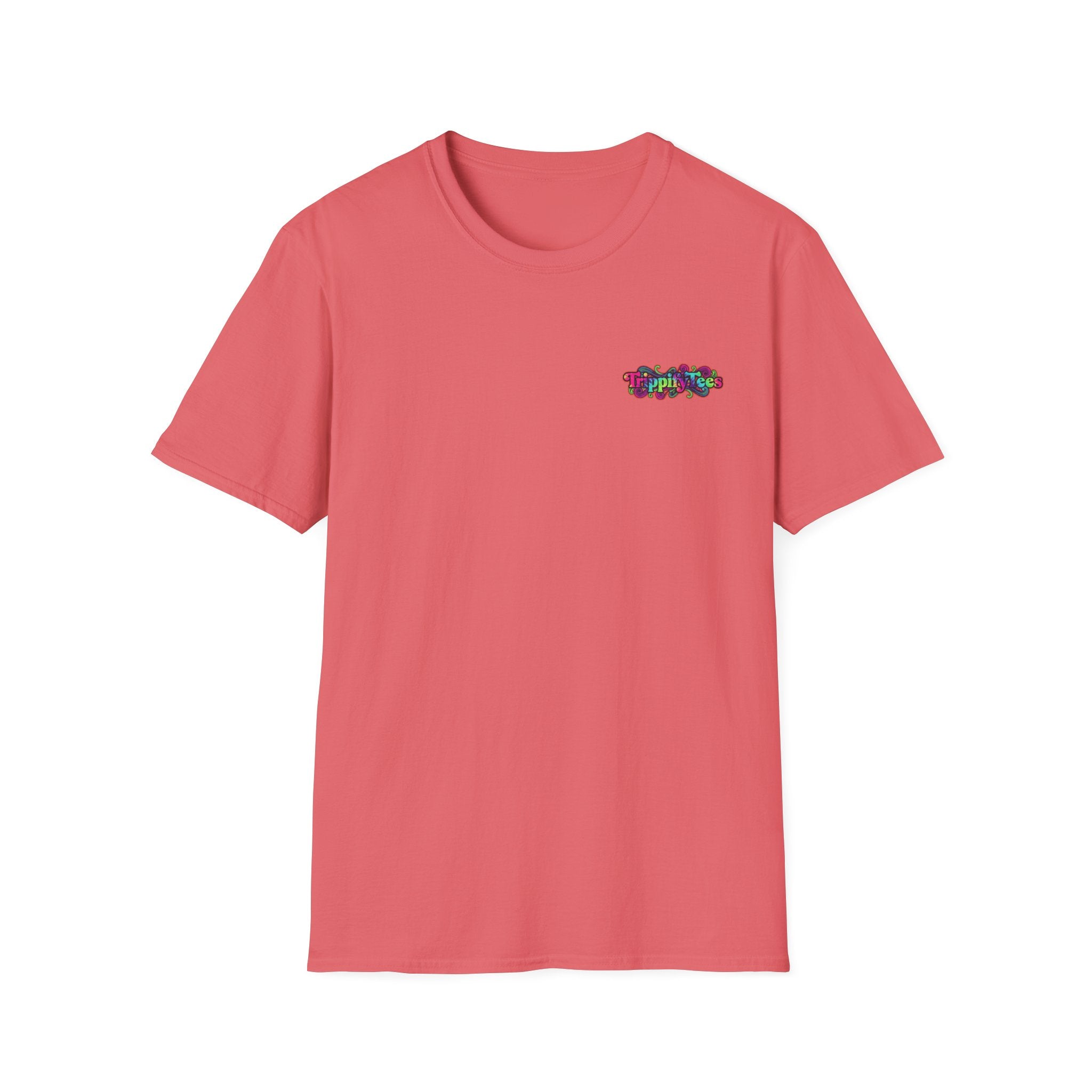 Tie Dye Cat Graphic T-Shirt — Colorful Mini Logo Tee