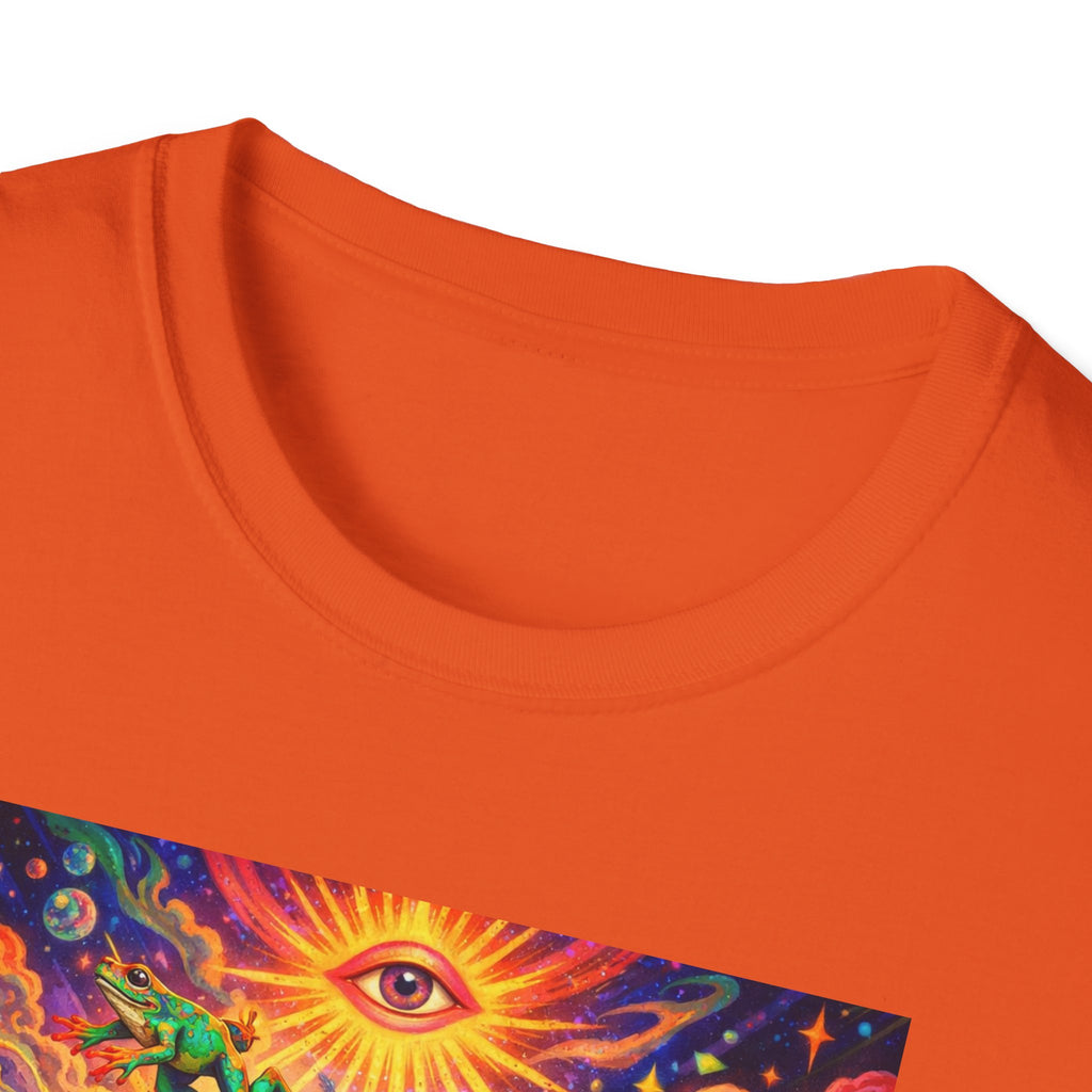 Psychedelic Brain Frog T-Shirt — Trippy Rainbow Mindscape Art