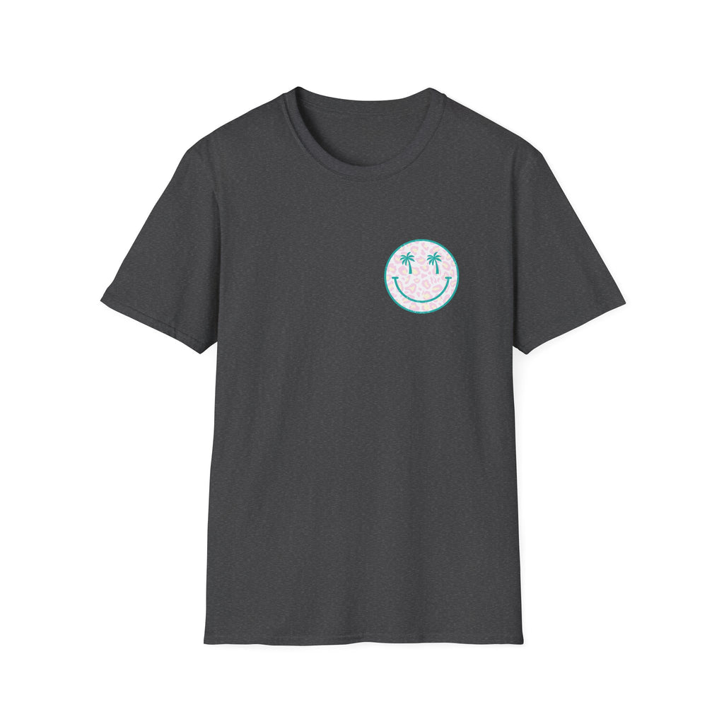 Smiley Floral Checkerboard T-Shirt