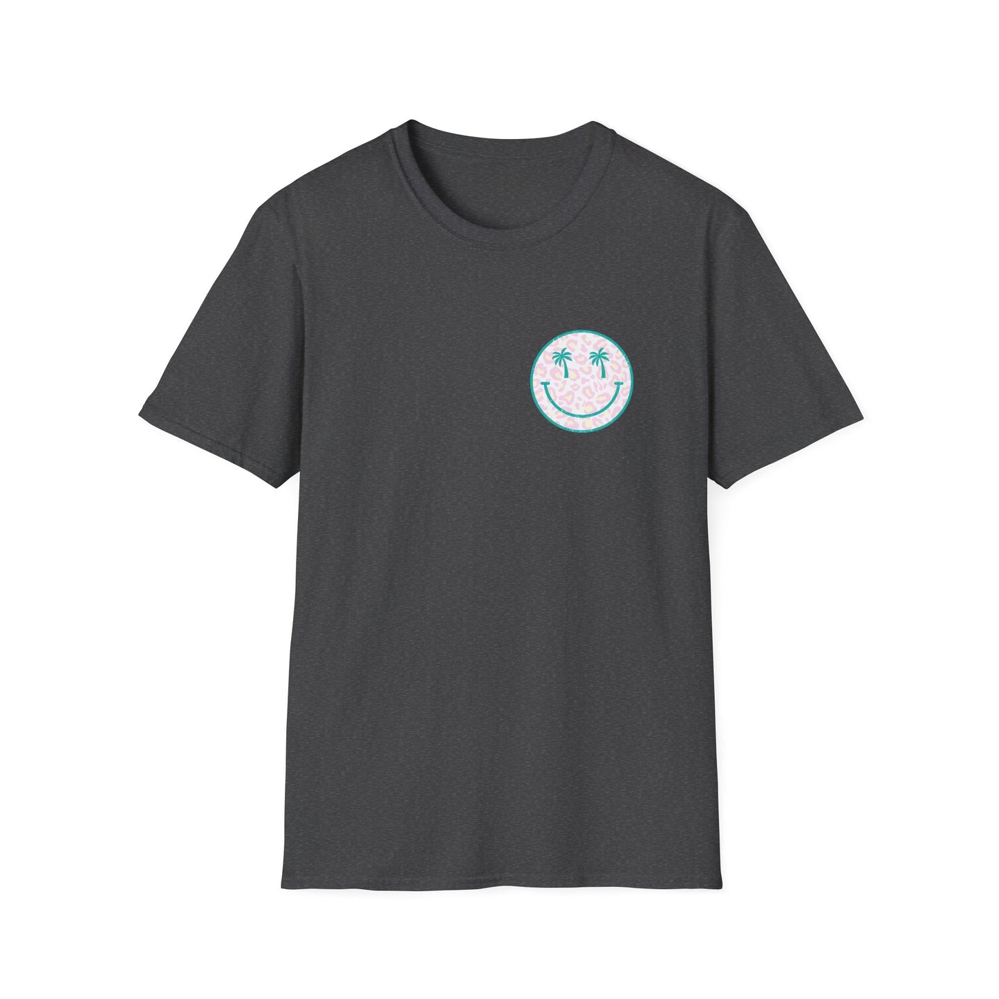 Smiley Floral Checkerboard T-Shirt