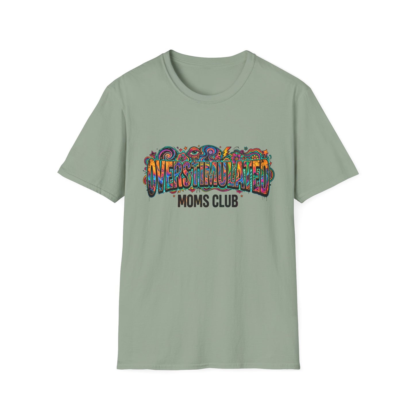 Trippy Overstimulated Moms Club T-Shirt