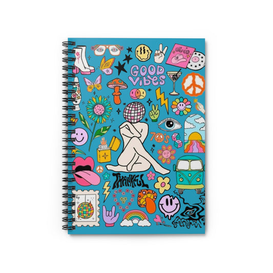 Good Vibes Doodle Spiral Notebook — Ruled Journal for Notes & School