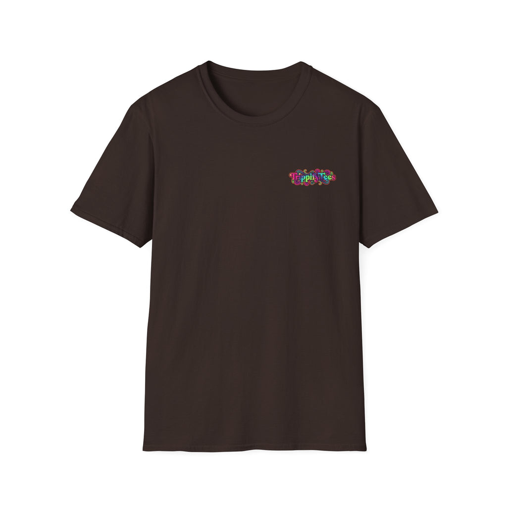 Tie Dye Cat Graphic T-Shirt — Colorful Mini Logo Tee