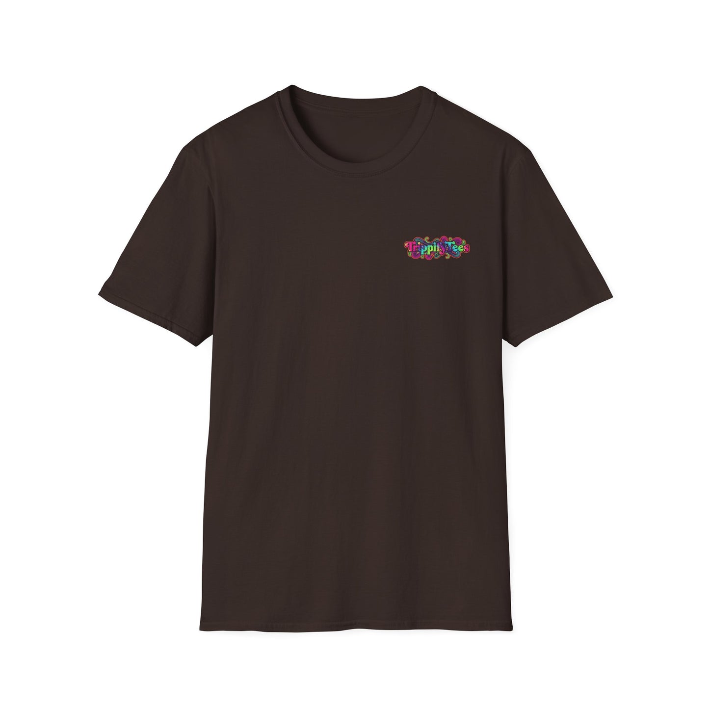Tie Dye Cat Graphic T-Shirt — Colorful Mini Logo Tee