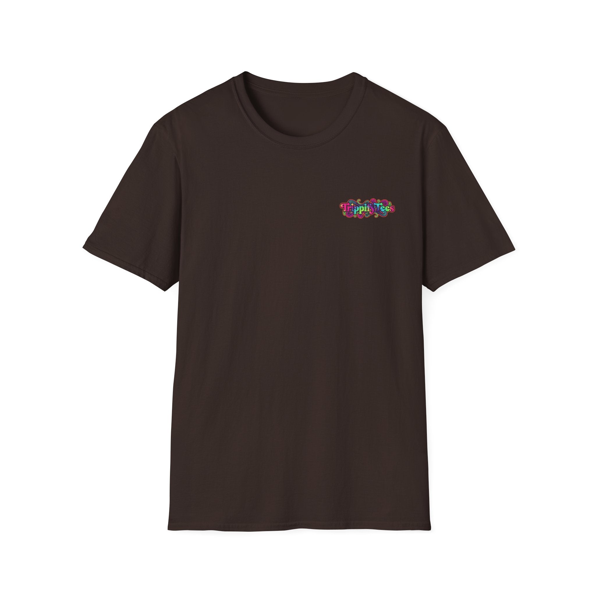 Tie Dye Cat Graphic T-Shirt — Colorful Mini Logo Tee