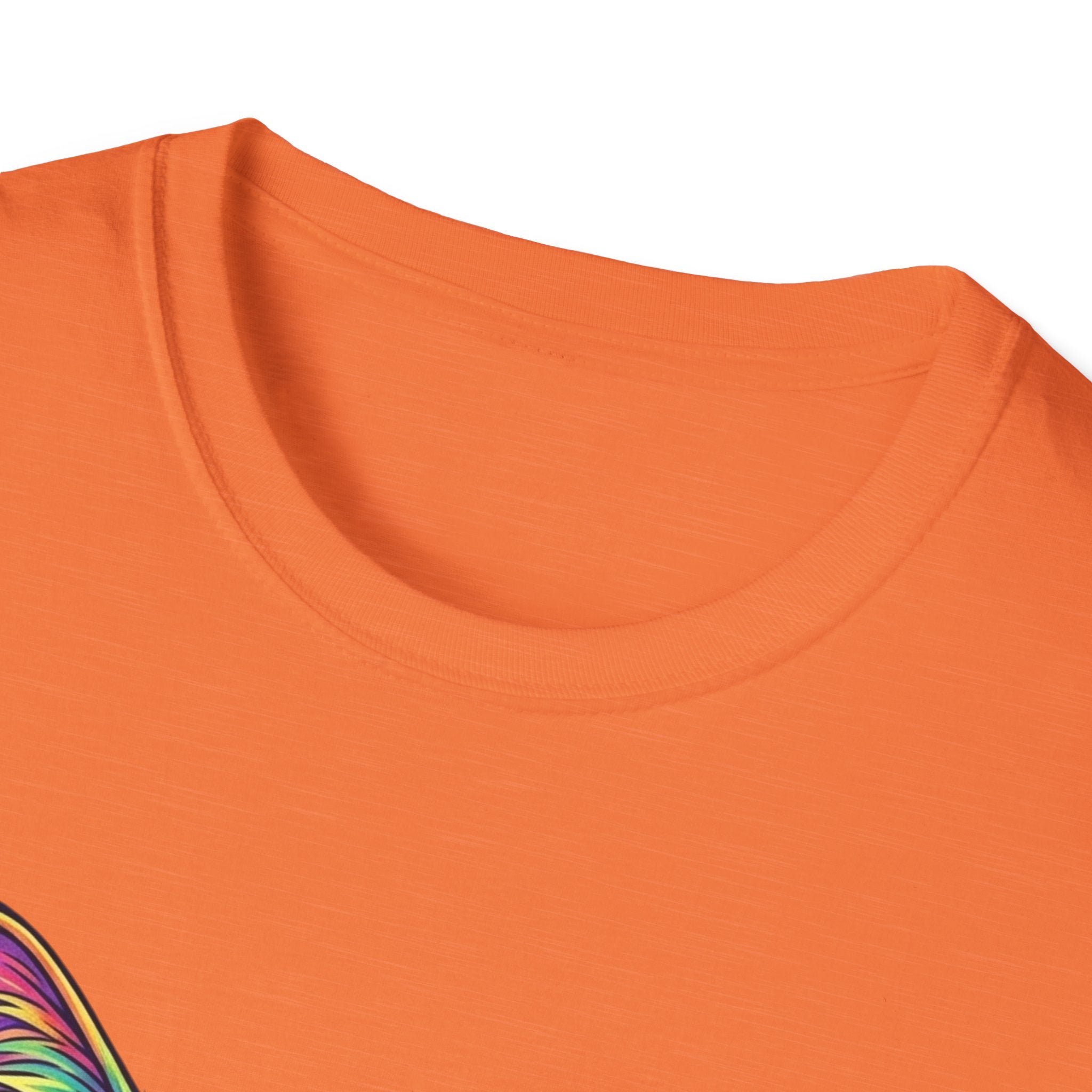 Colorful Psychedelic Cat T-Shirt — Vibrant Rainbow Cat Portrait Tee