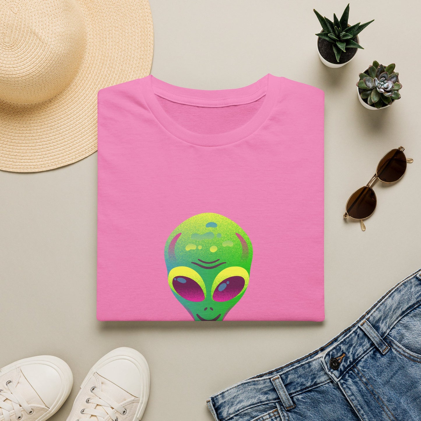 Alien "Be Different" T-Shirt — Colorful Retro UFO Graphic Tee