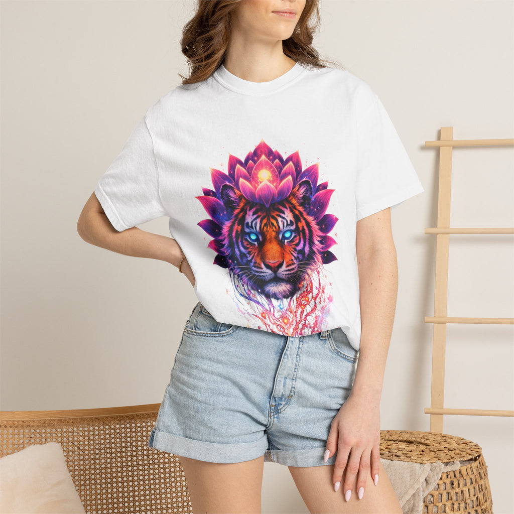 Tiger Lotus T-Shirt — Vibrant Mandala Tiger Graphic Tee