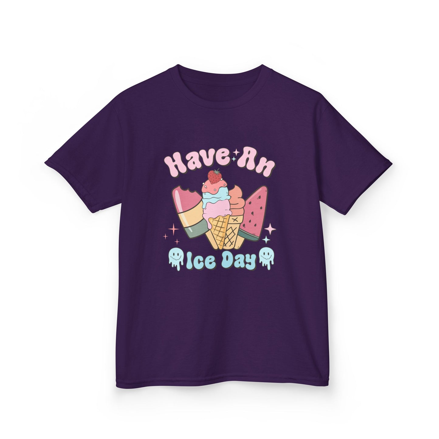 Kids Ice Cream Tee - "Have An Ice Day" Cute Summer Graphic Shirt