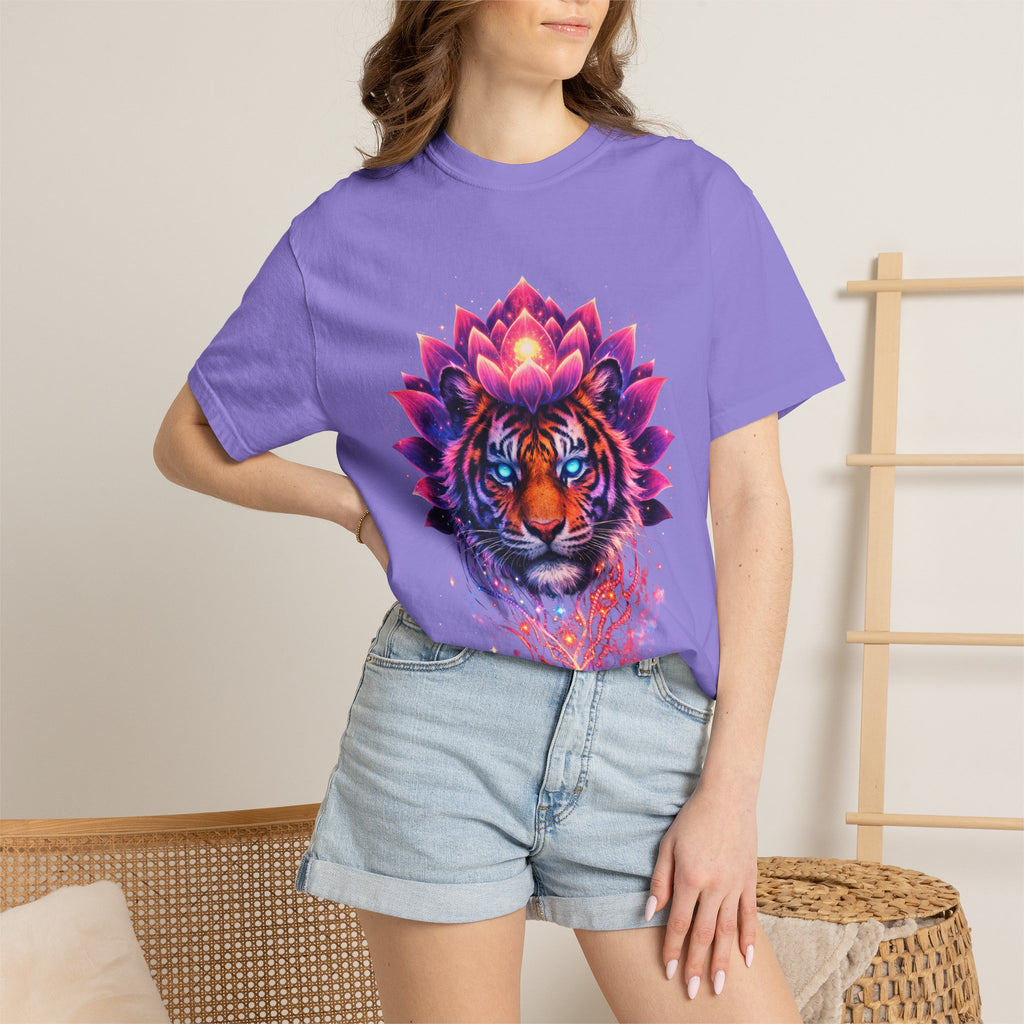 Tiger Lotus T-Shirt — Vibrant Mandala Tiger Graphic Tee