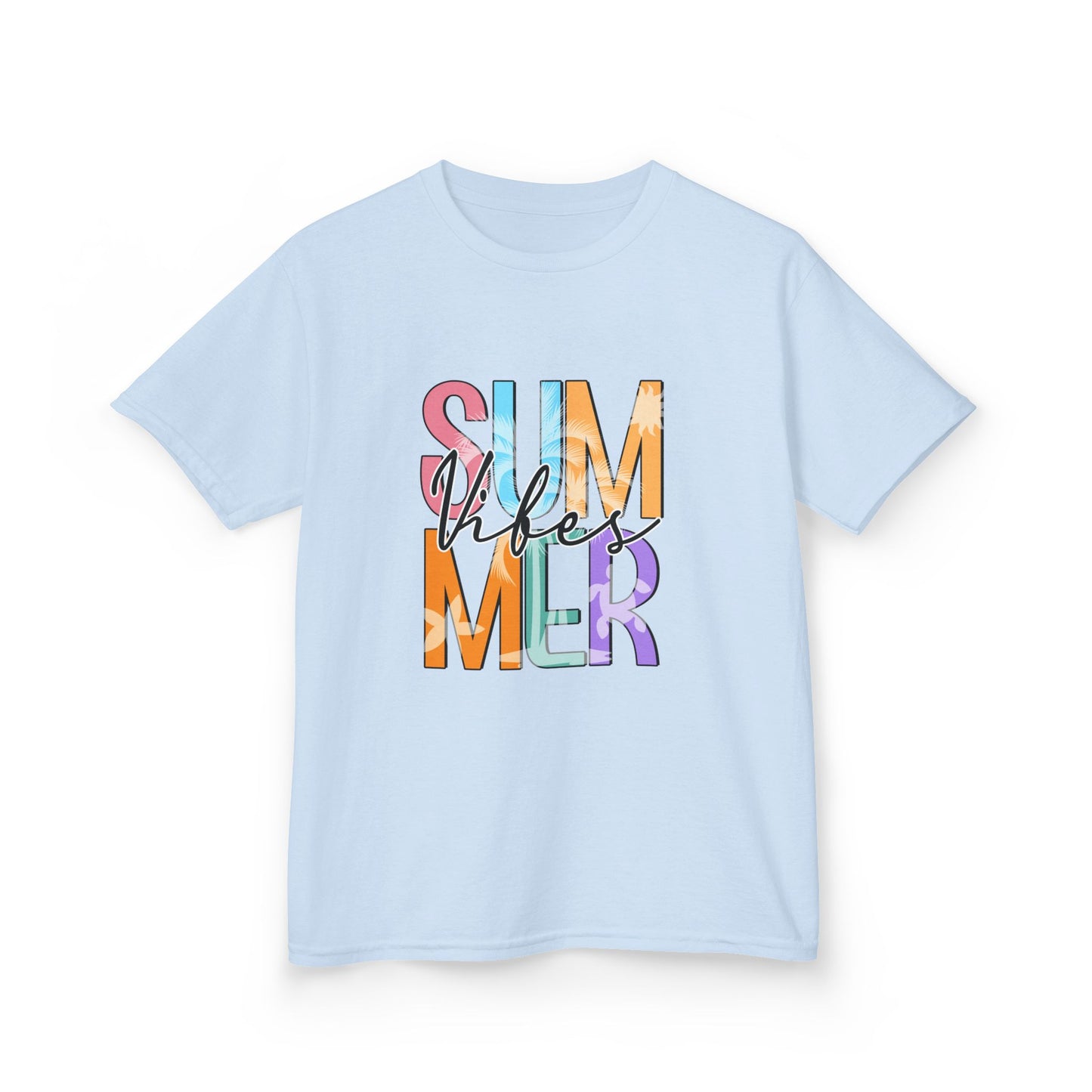 Kids 'Summer Vibes' Colorful Block Letter Tee