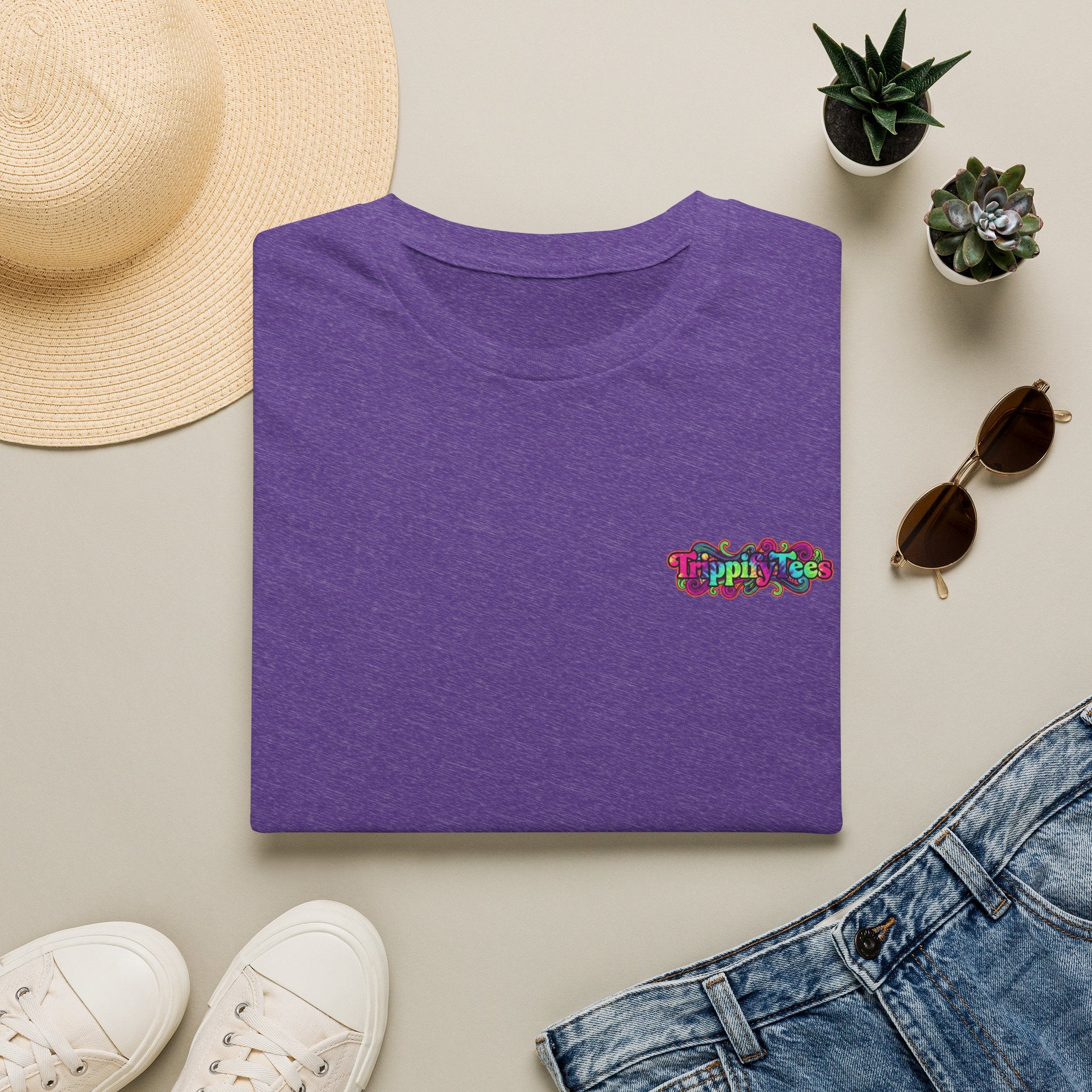 Tie Dye Cat Graphic T-Shirt — Colorful Mini Logo Tee