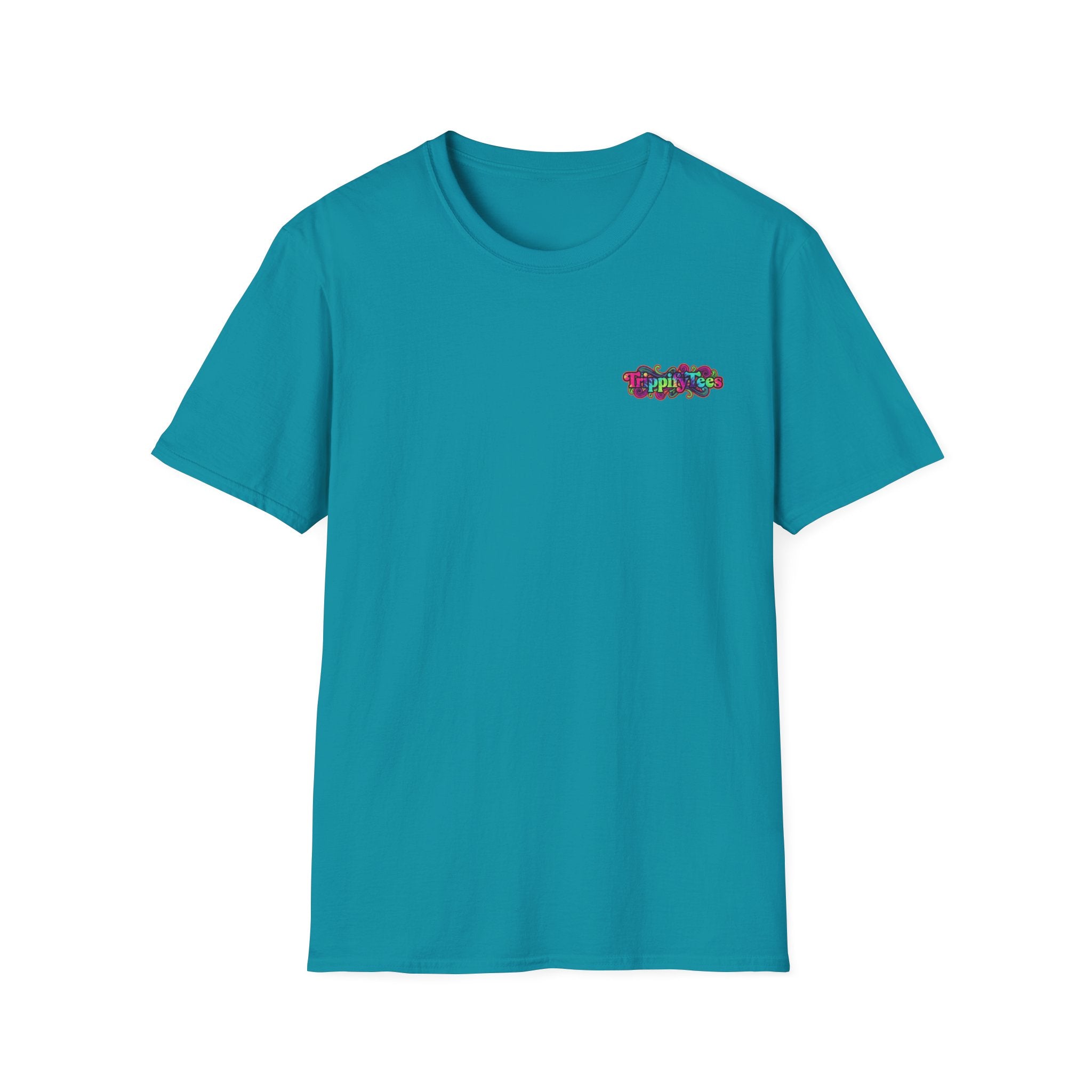 Tie Dye Cat Graphic T-Shirt — Colorful Mini Logo Tee