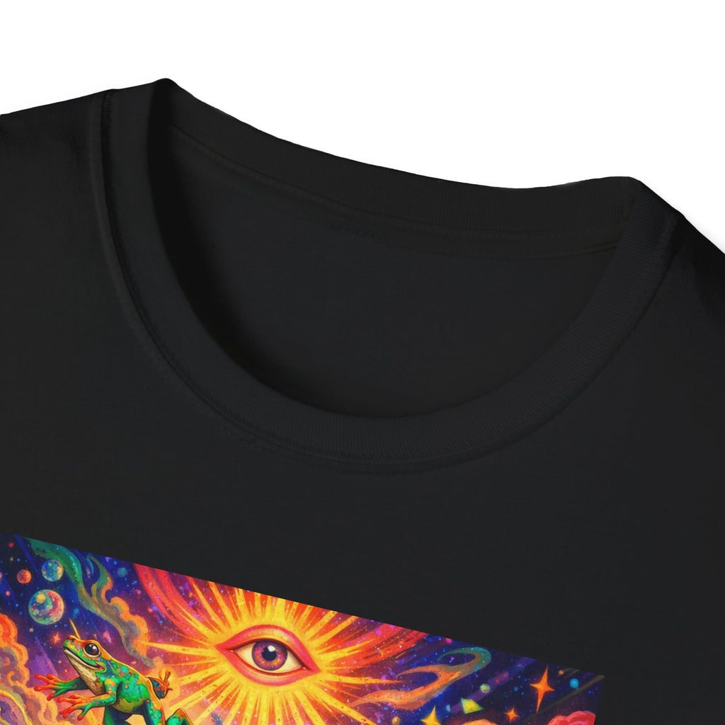 Psychedelic Brain Frog T-Shirt — Trippy Rainbow Mindscape Art