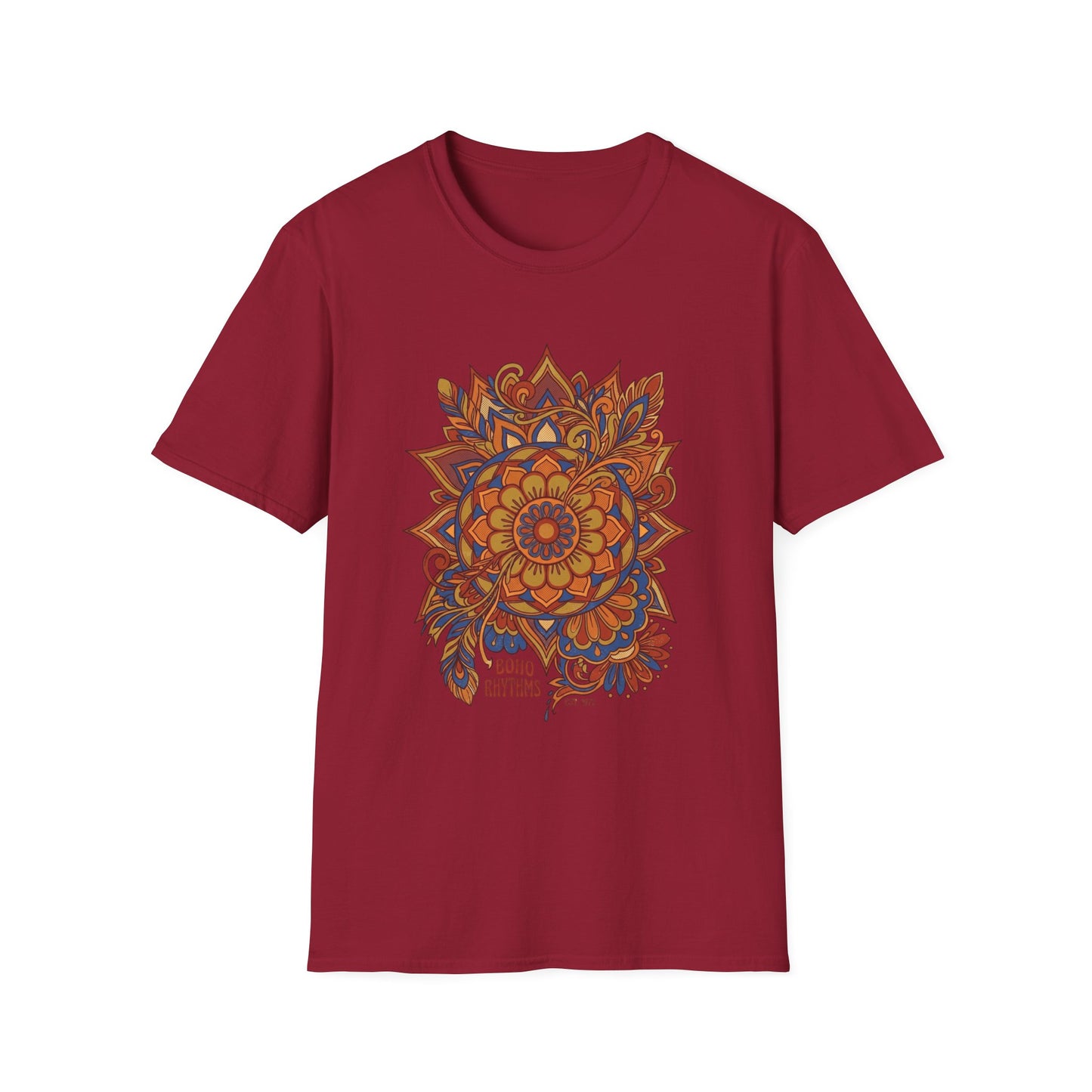 Boho Mandala T-Shirt — Floral Sunburst Graphic