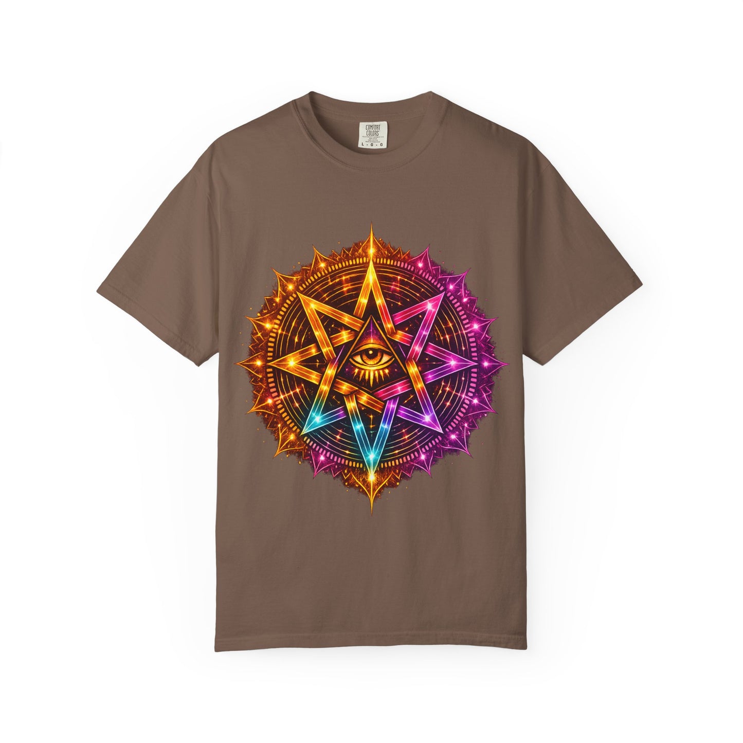 Trippy Geometric Eye T-Shirt — Psychedelic Graphic Tee