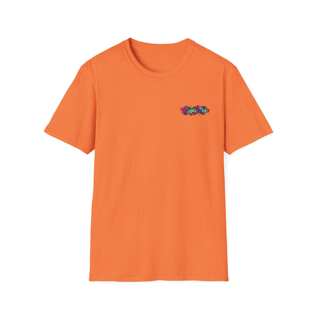 Tie Dye Cat Graphic T-Shirt — Colorful Mini Logo Tee