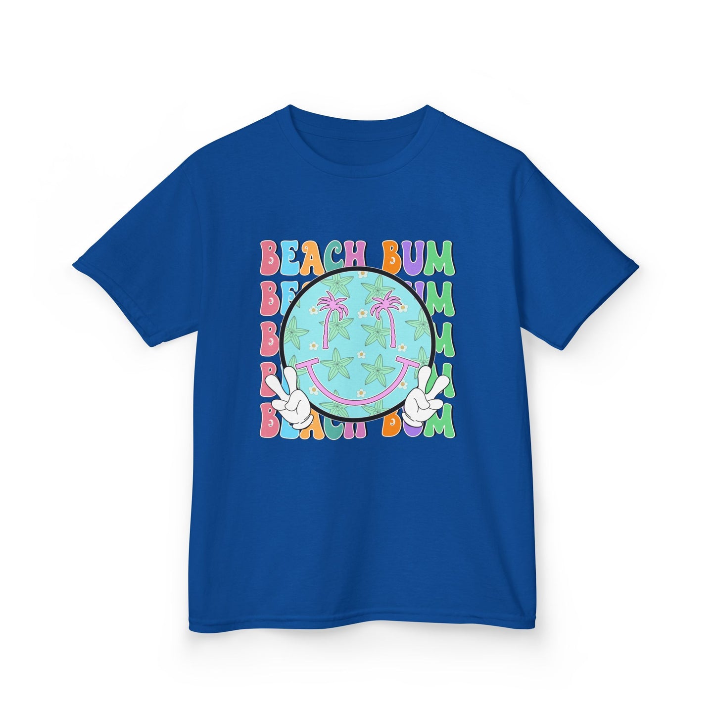 Kids T-Shirt – "Beach Bum" Retro Smiley Tee