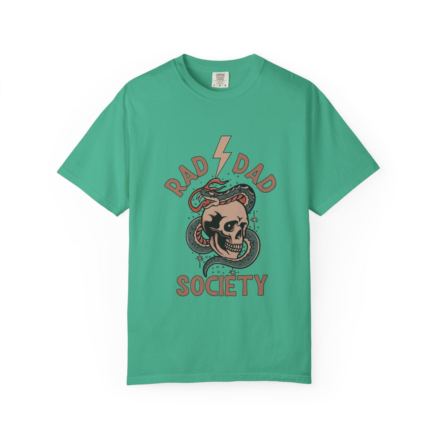 Rad Dad Society T-Shirt — Retro Skull & Snake Graphic Tee for Fathers