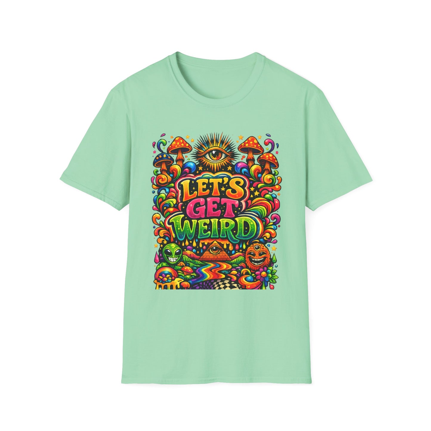 Psychedelic "Let's Get Weird" T-Shirt