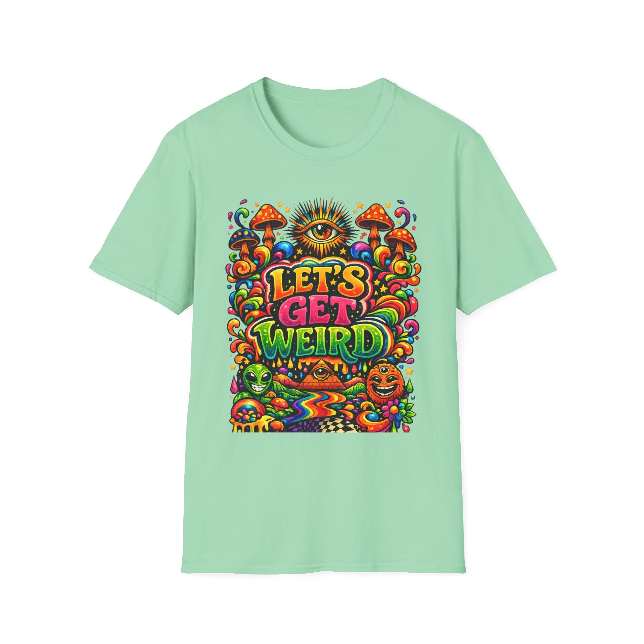 Psychedelic "Let's Get Weird" T-Shirt