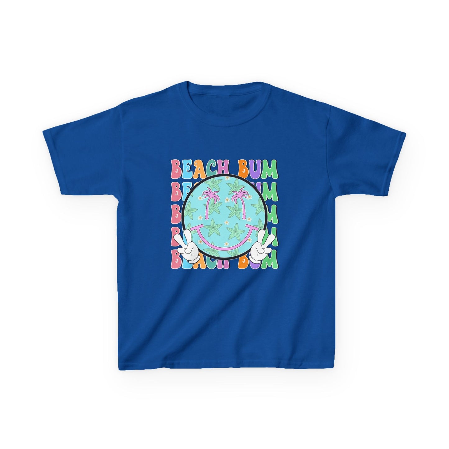 Kids T-Shirt – "Beach Bum" Retro Smiley Tee