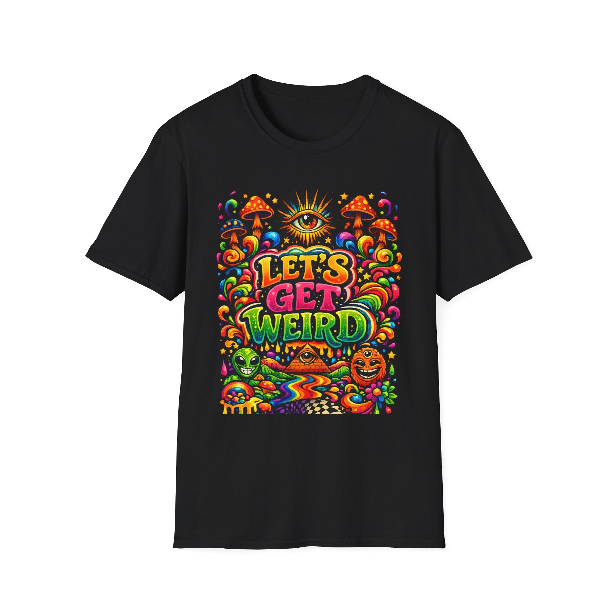 Psychedelic "Let's Get Weird" T-Shirt