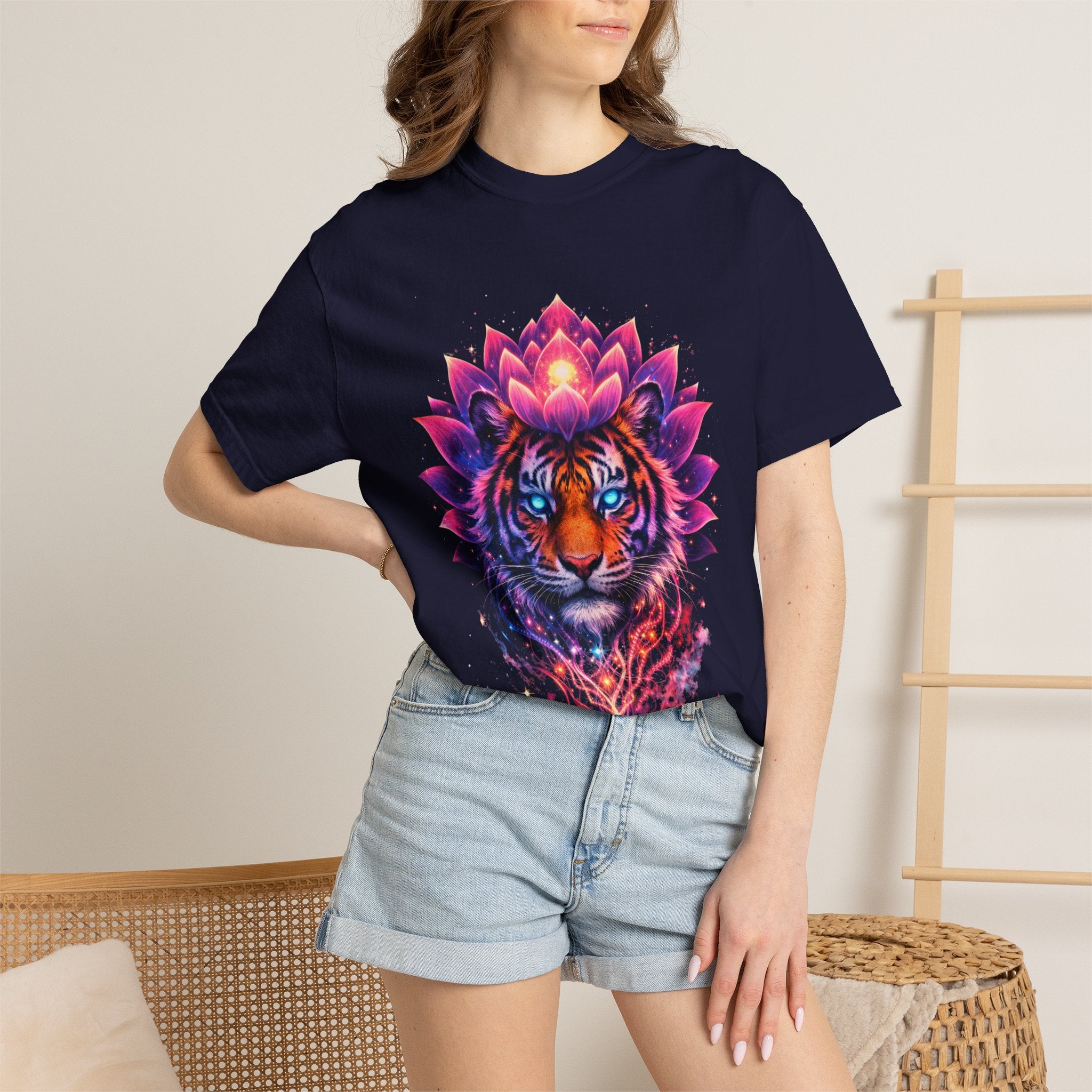 Tiger Lotus T-Shirt — Vibrant Mandala Tiger Graphic Tee