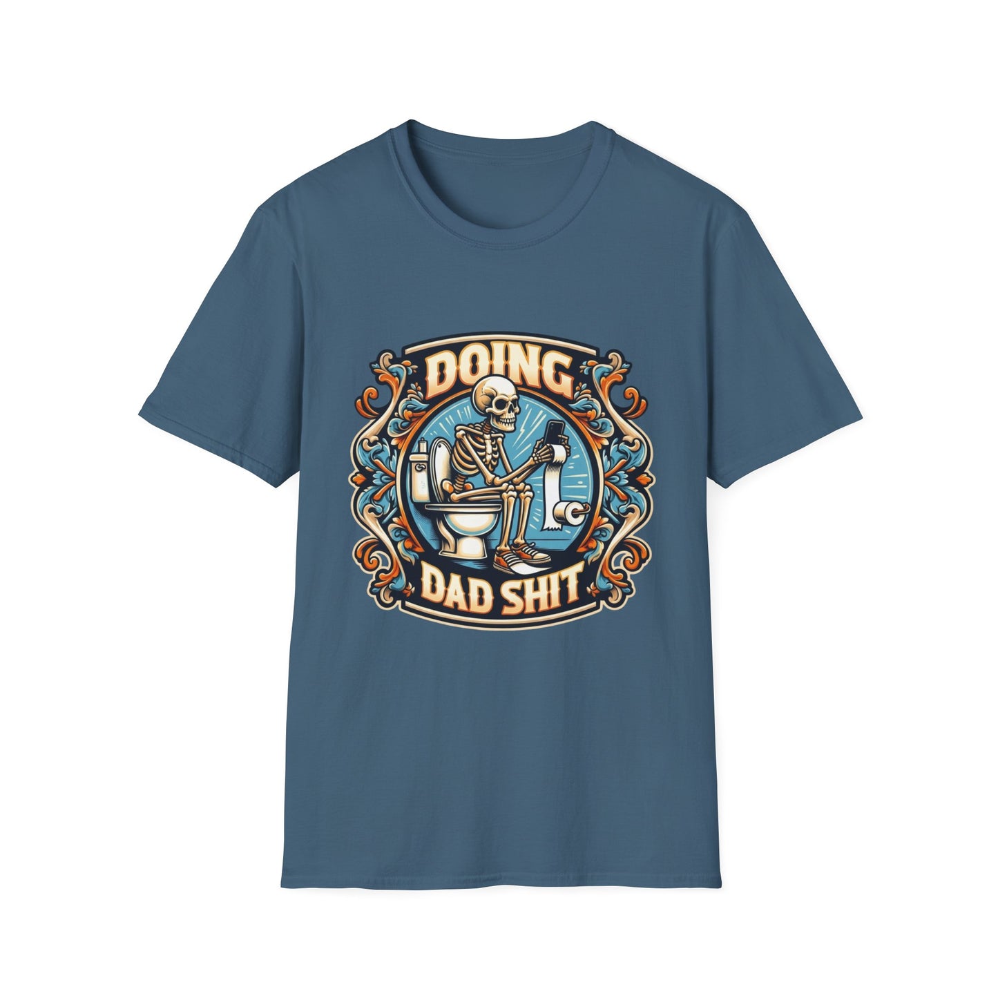 T-Shirt — "Doing Dad Shit" Skeleton Vintage Dad Humor Tee