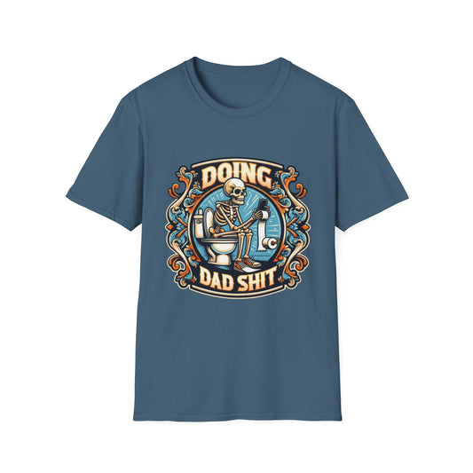 T-Shirt — "Doing Dad Shit" Skeleton Vintage Dad Humor Tee