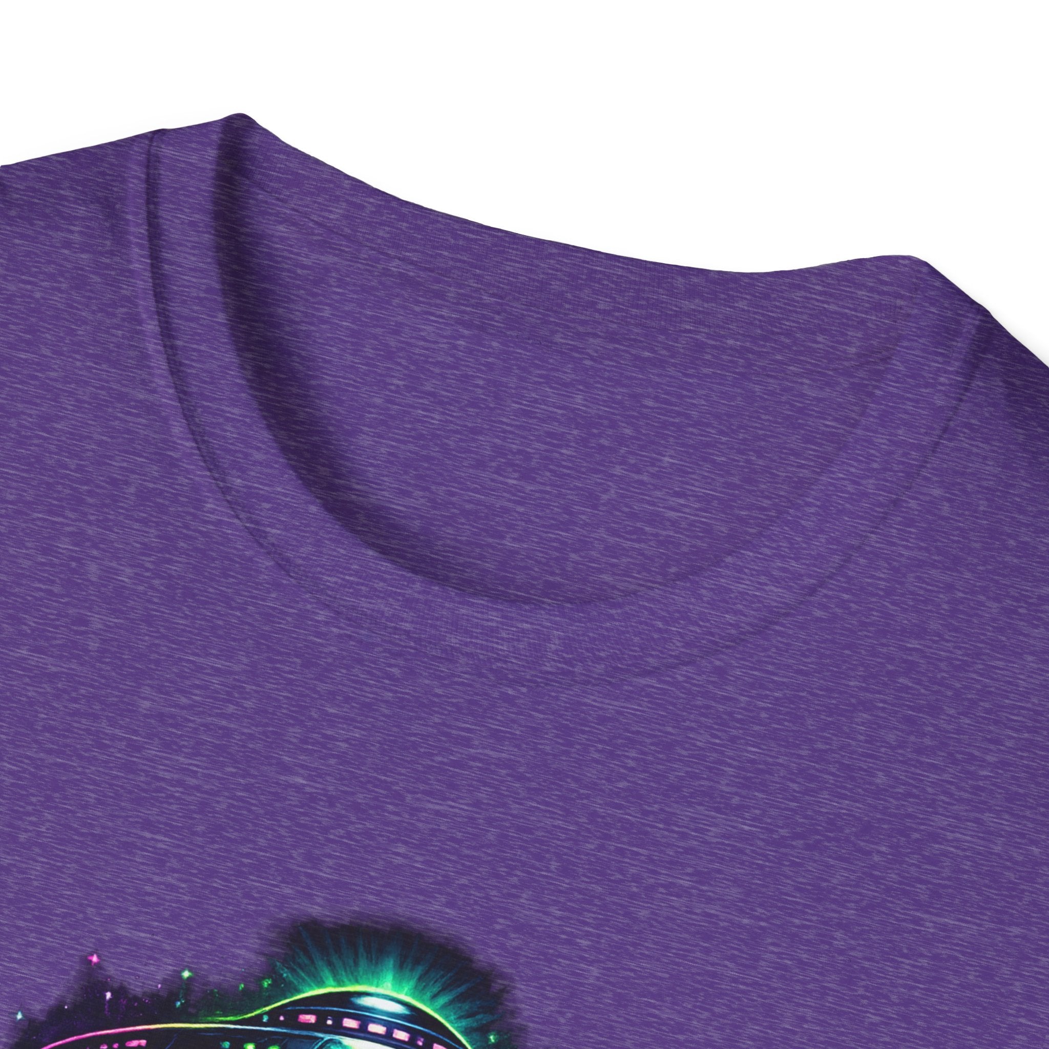 Alien Abduction Graphic Tee — Neon UFO & Alien Illustration T-Shirt