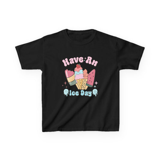 Kids Ice Cream Tee - "Have An Ice Day" Cute Summer Graphic Shirt