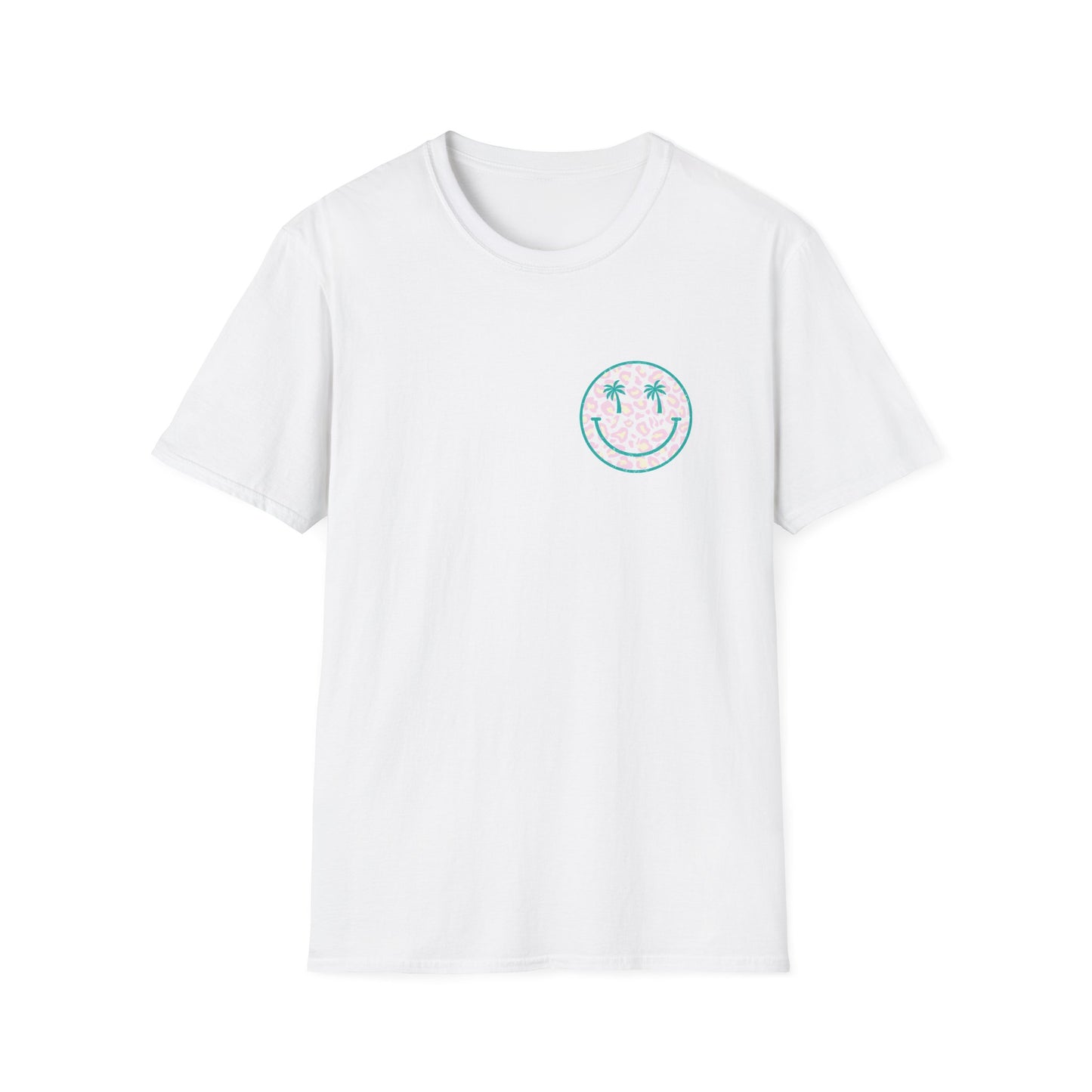 Smiley Floral Checkerboard T-Shirt