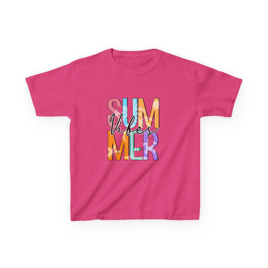 Kids 'Summer Vibes' Colorful Block Letter Tee