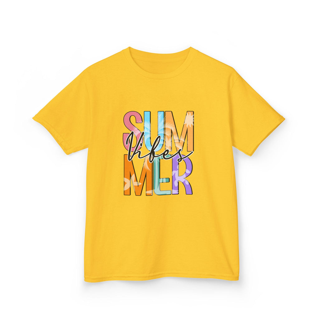 Kids 'Summer Vibes' Colorful Block Letter Tee
