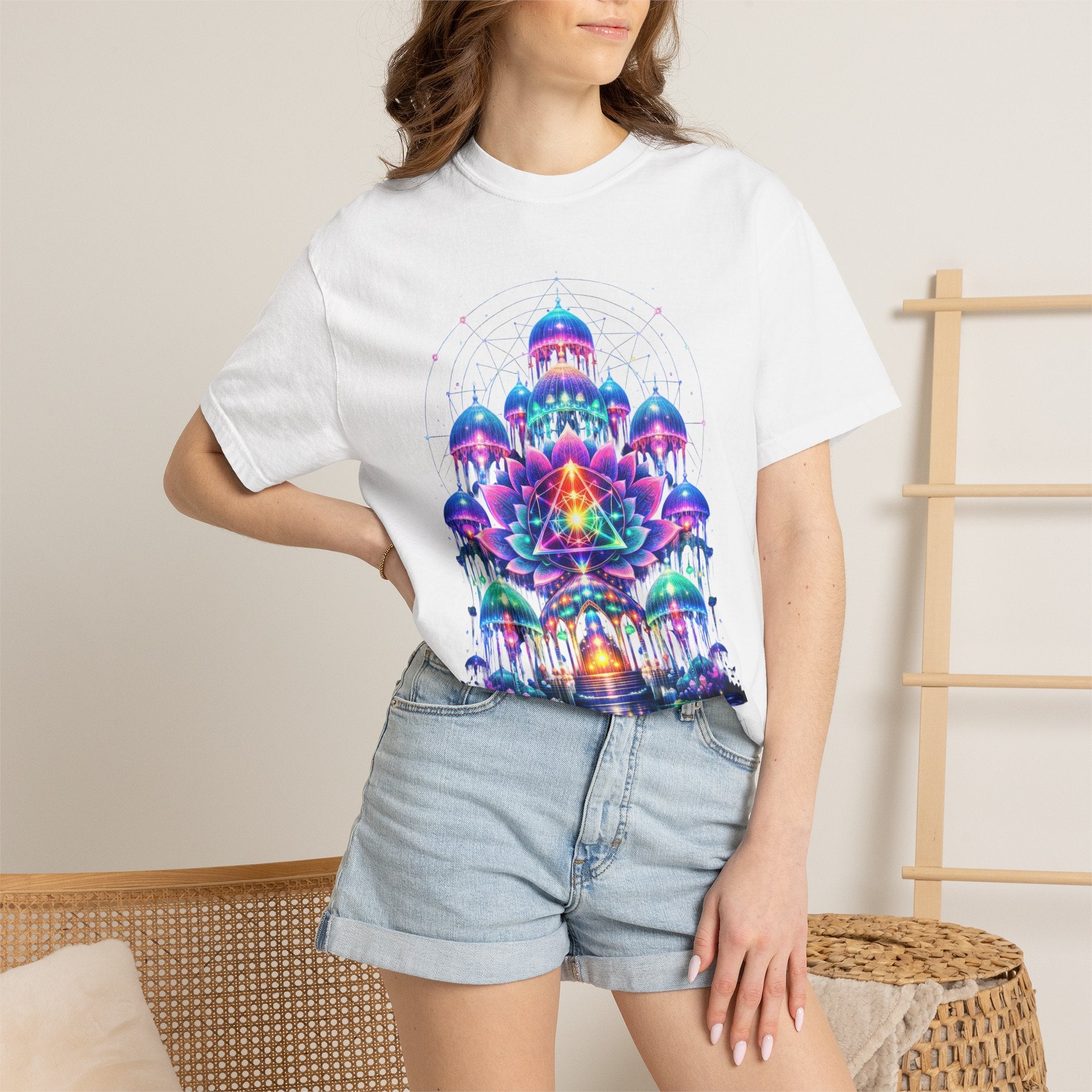 Psychedelic Palace T-Shirt — Vibrant Mandala Art Tee