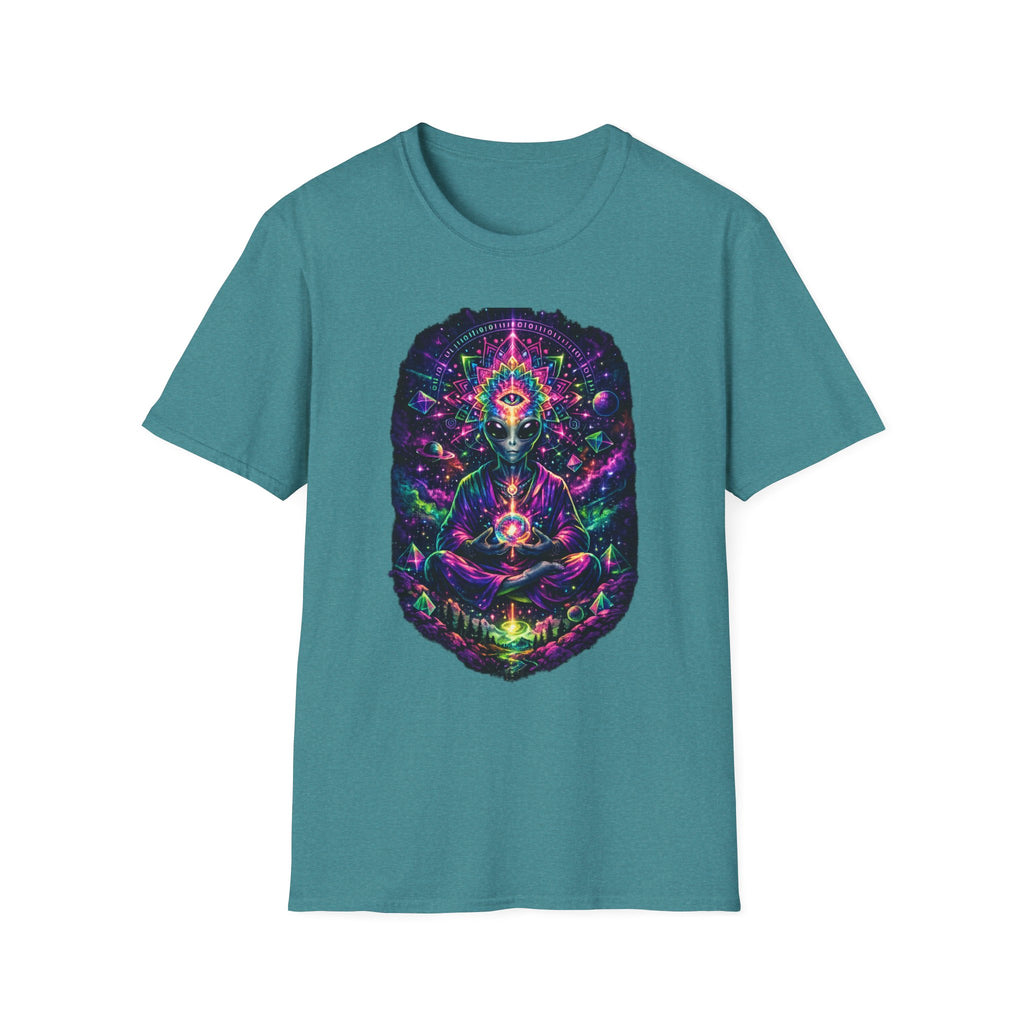 Psychedelic Third Eye Alien T-Shirt — Cosmic Meditation Graphic Tee