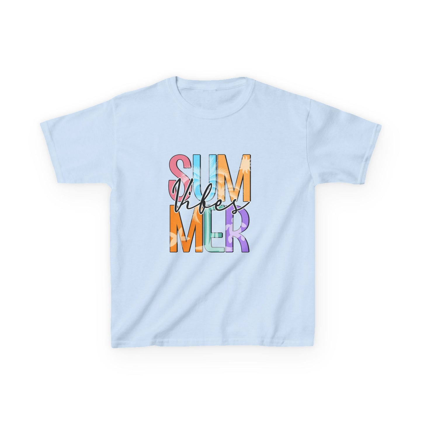 Kids 'Summer Vibes' Colorful Block Letter Tee