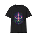 Psychedelic Cosmic Alien T-Shirt — Neon Sacred Geometry Tee