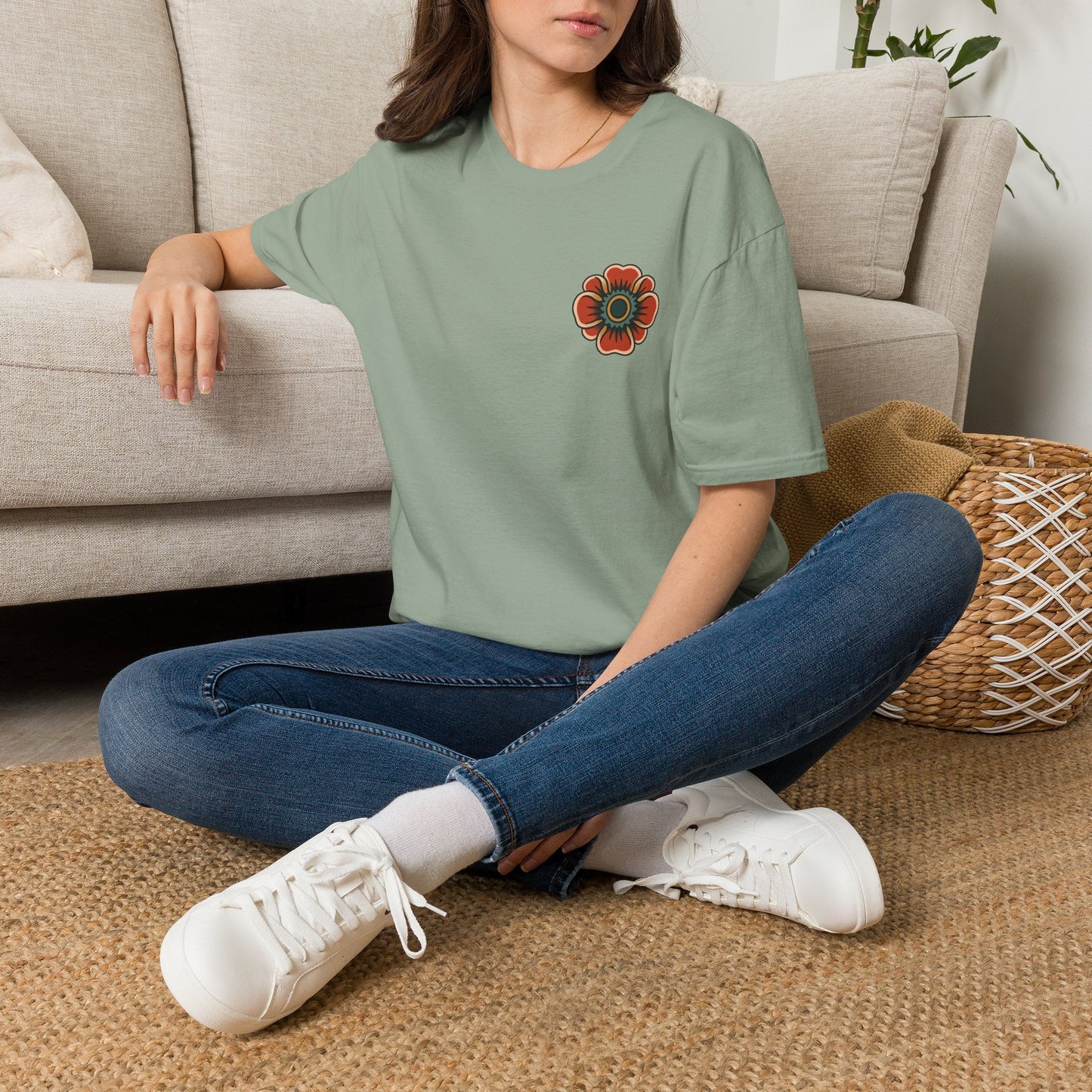 Vintage Snake & Floral Tattoo T-Shirt