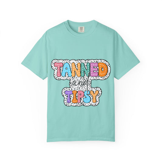 Tanned & Tipsy Mom T-Shirt — Summer Funny Tee