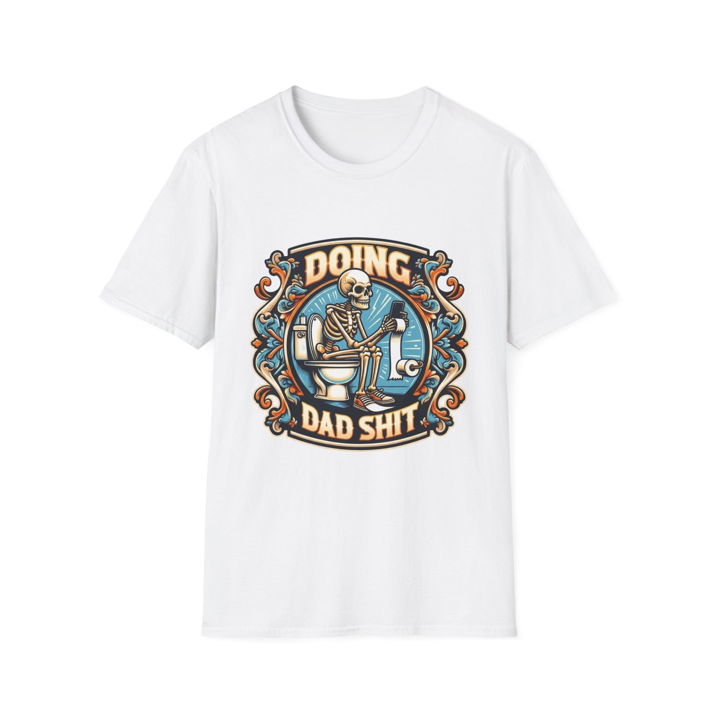 T-Shirt — "Doing Dad Shit" Skeleton Vintage Dad Humor Tee